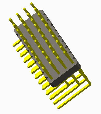 2.54mm Three Row Double Plastic Connector
