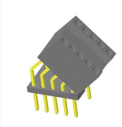 2,54 mm 45 stepeni tipa ženski pin header